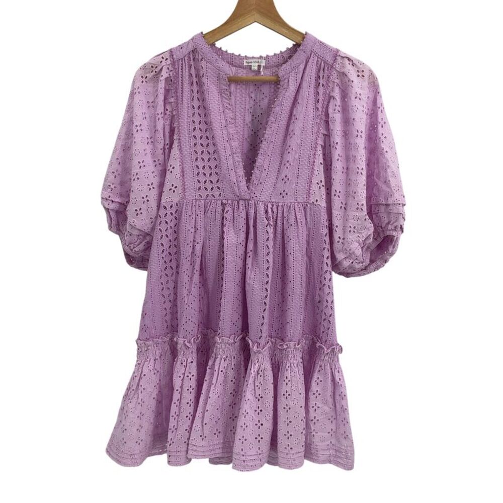 Poupette St Barth Aria Mini Dress Purple OS